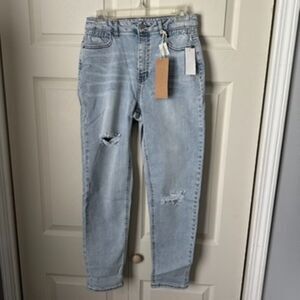 NWT Vanilla Star blue jeans super high rise tapered leg size 9